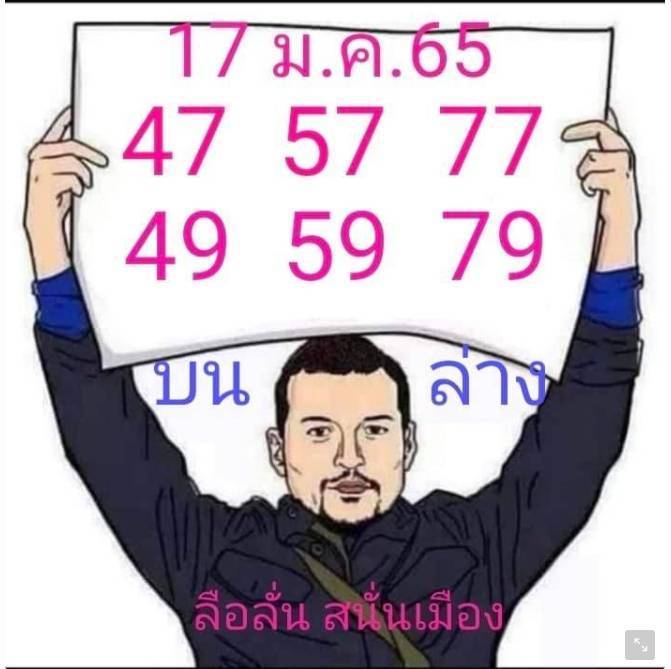 หวยแอดลือลั่นสนั่นเมือง งวด 17/1/65