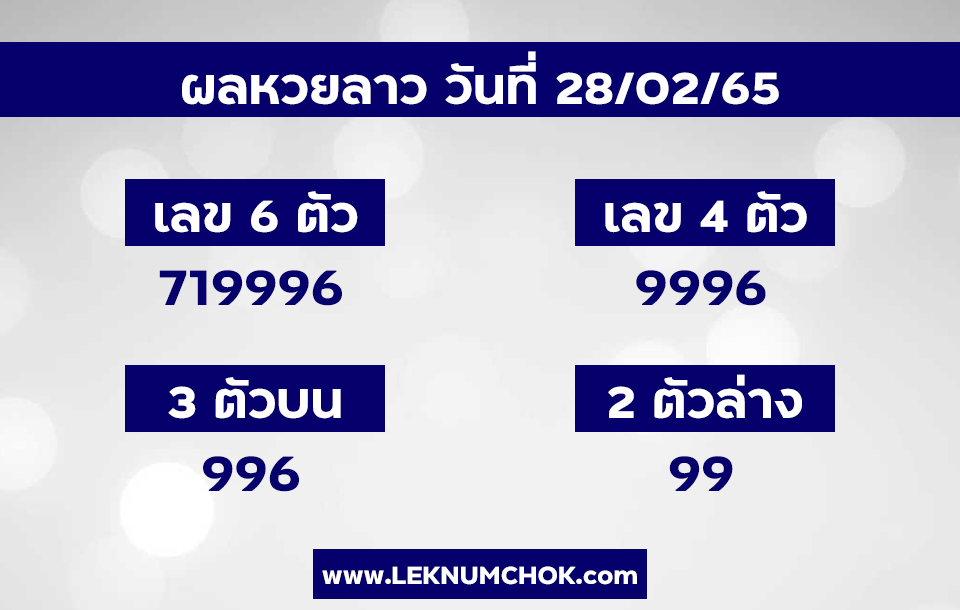 ผลหวยลาว28-2-65