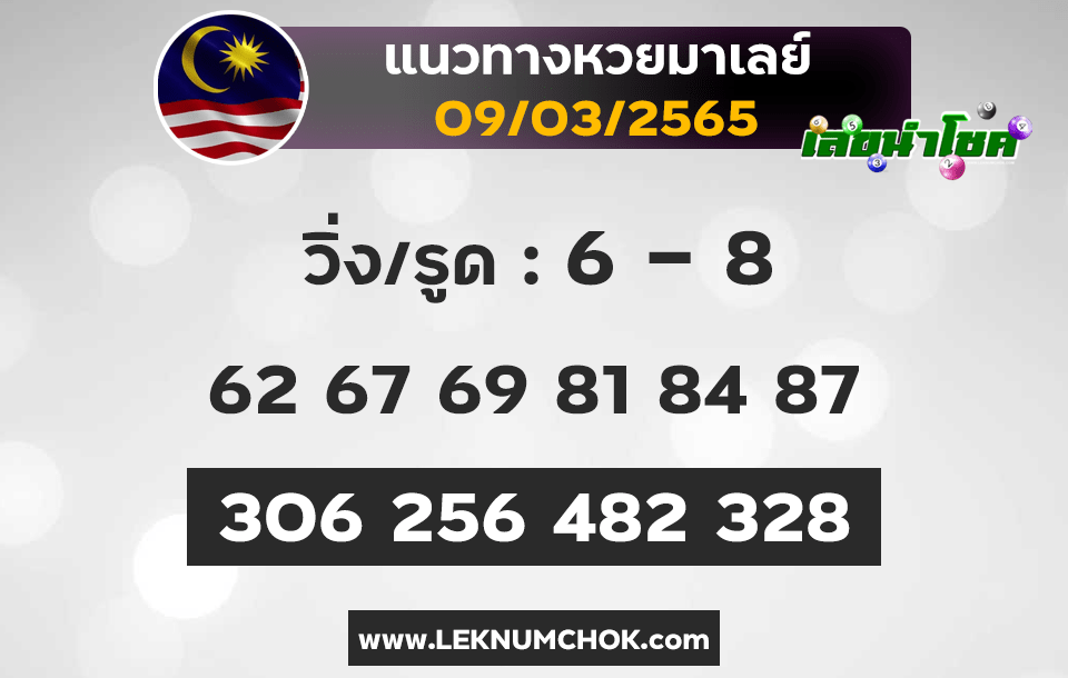 แนวทางหวยมาเลย์9-3-65