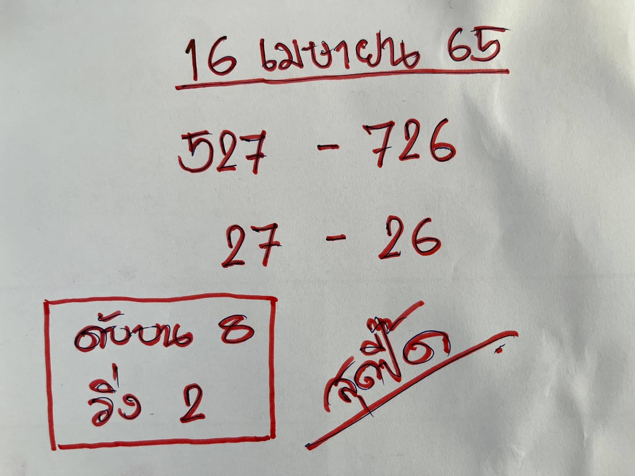 หวยสุดปี๊ดงวด 16/4/65