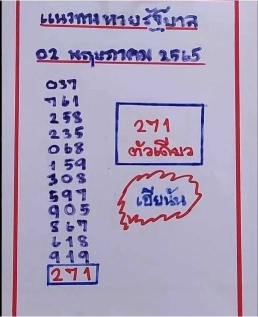 หวยเฮียนันงวด 2/5/65