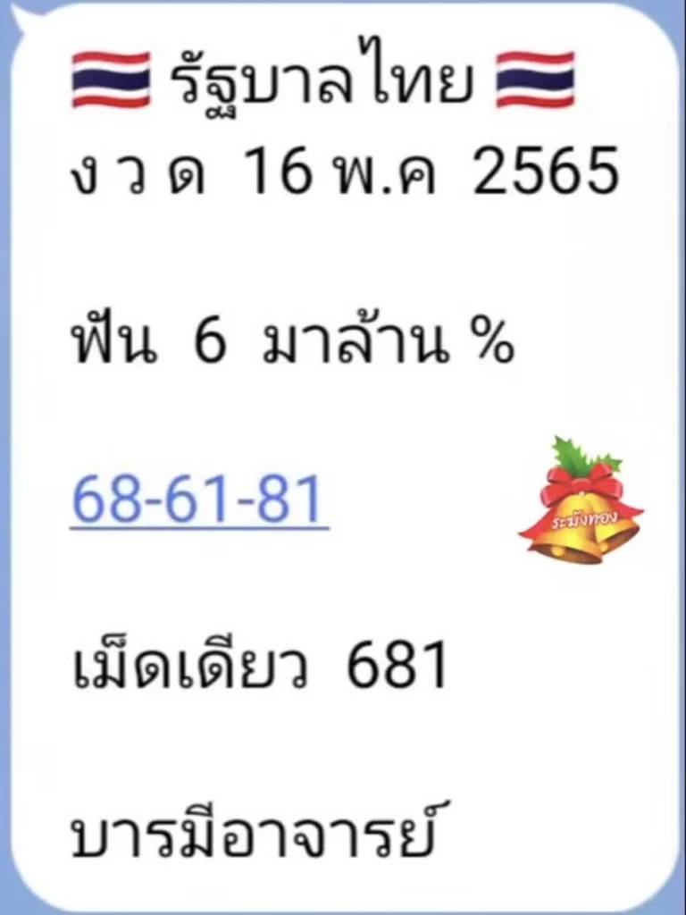 เลขแม่น้ำหนึ่งงวด 16/5/65