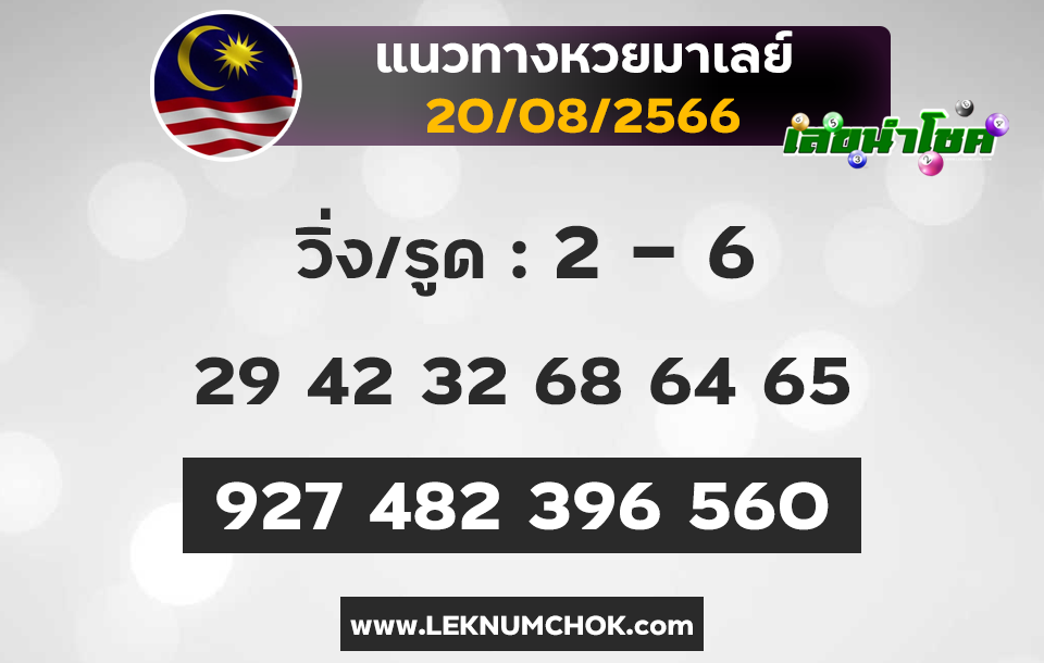 แนวทางหวยมาเลย์ 20-8-66