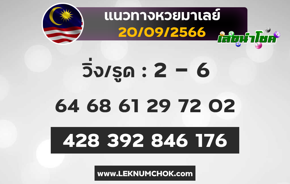 แนวทางหวยมาเลย์ 20-9-66