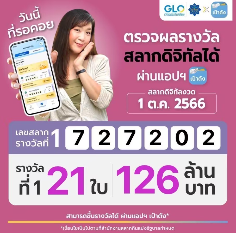 สลากดิจิทัลแตก 126 ล้าน