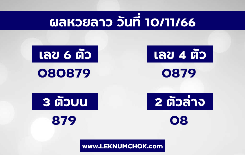 ผลหวยลาว 10-11-66