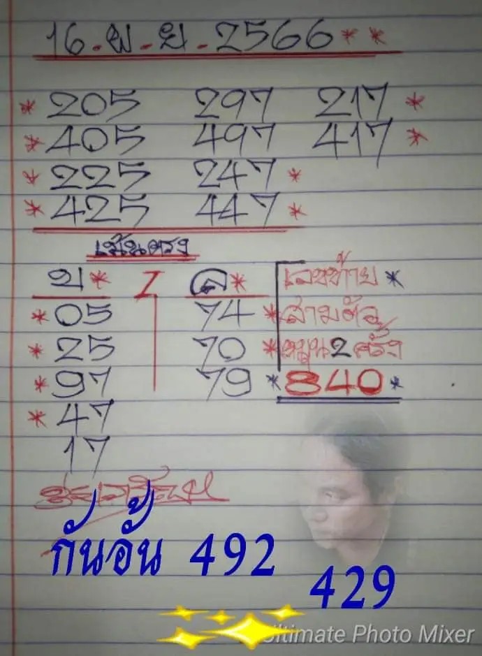 หวยเด็ดดุ่ยงวด 16/11/66