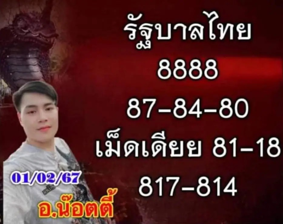 เลขเด็ด อ.น๊อตตี้งวด 1/2/67